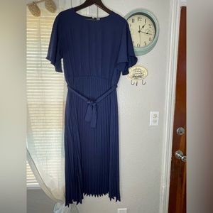 Navy Blue pleated dress